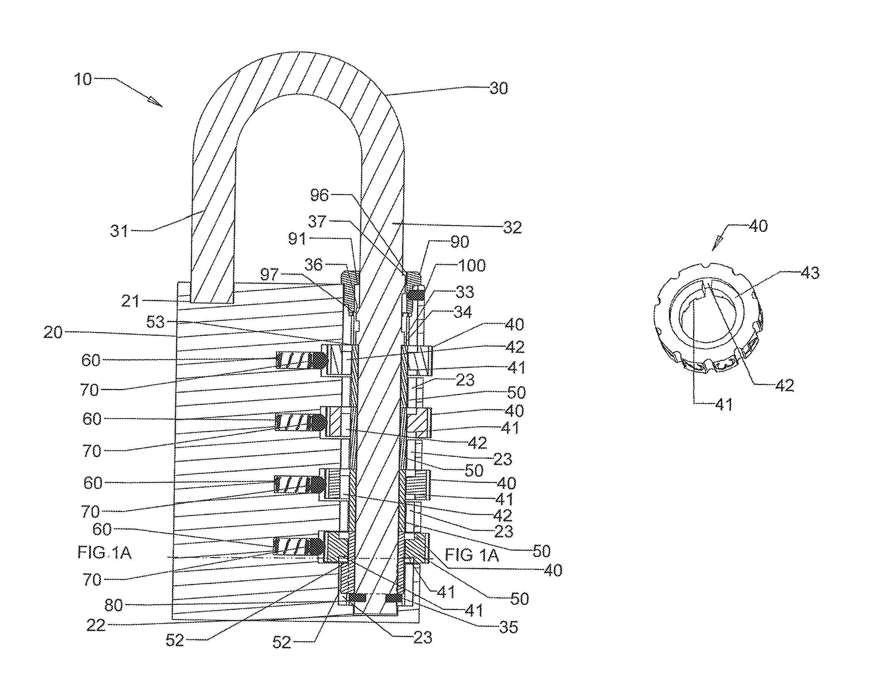 Combination padlock with anti-pick and anti-peek mechanism