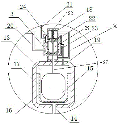 Double-chamber external connected type full-pressure suction and exhaust valve based on pressure distribution principle and application method thereof