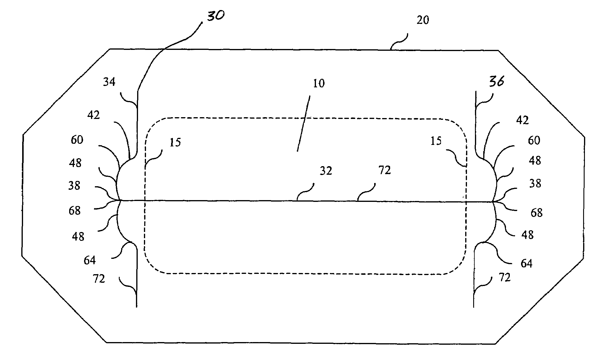 Airbag cover and tear seam