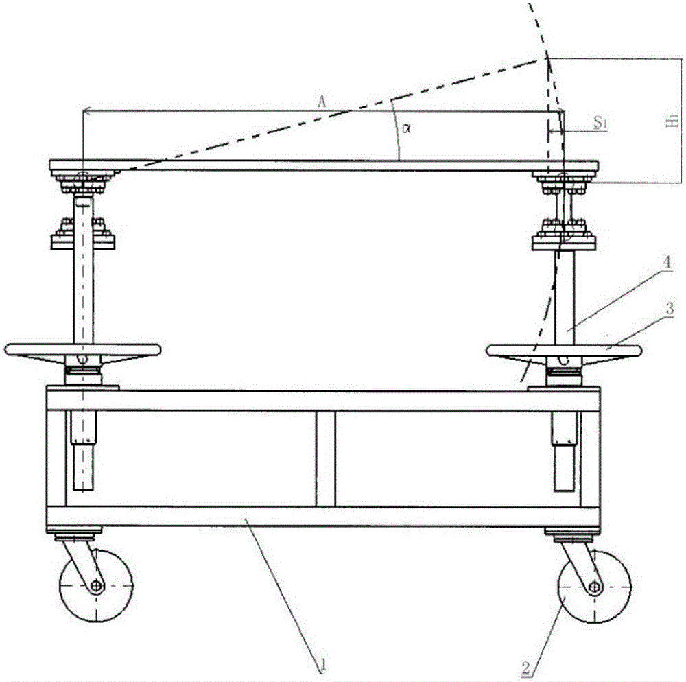 Space angle adjusting mechanism and space angle adjusting method