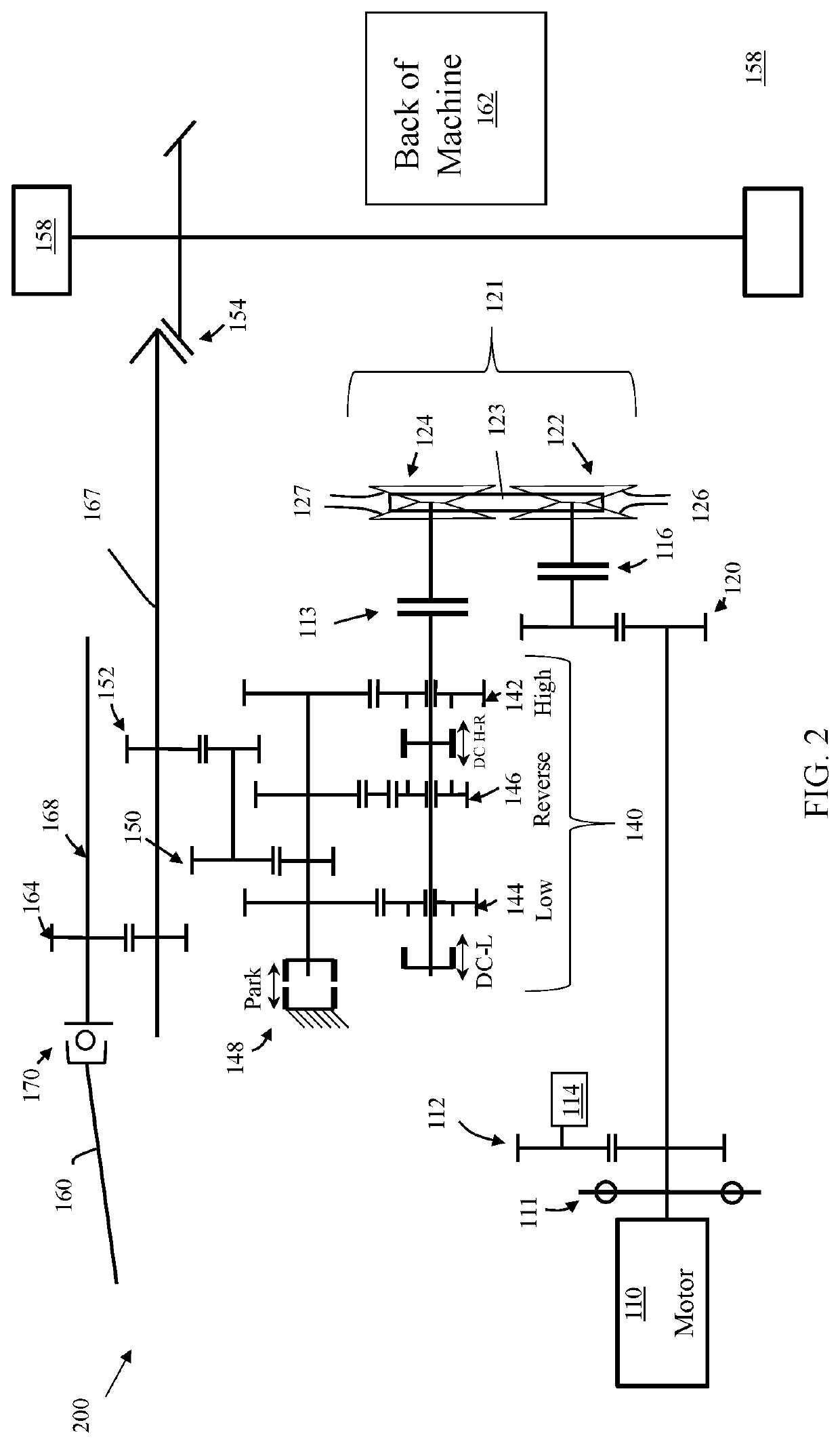 Drivetrain layout with cvt