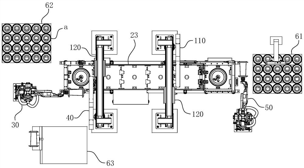 Automatic label removing assembly line based on spools