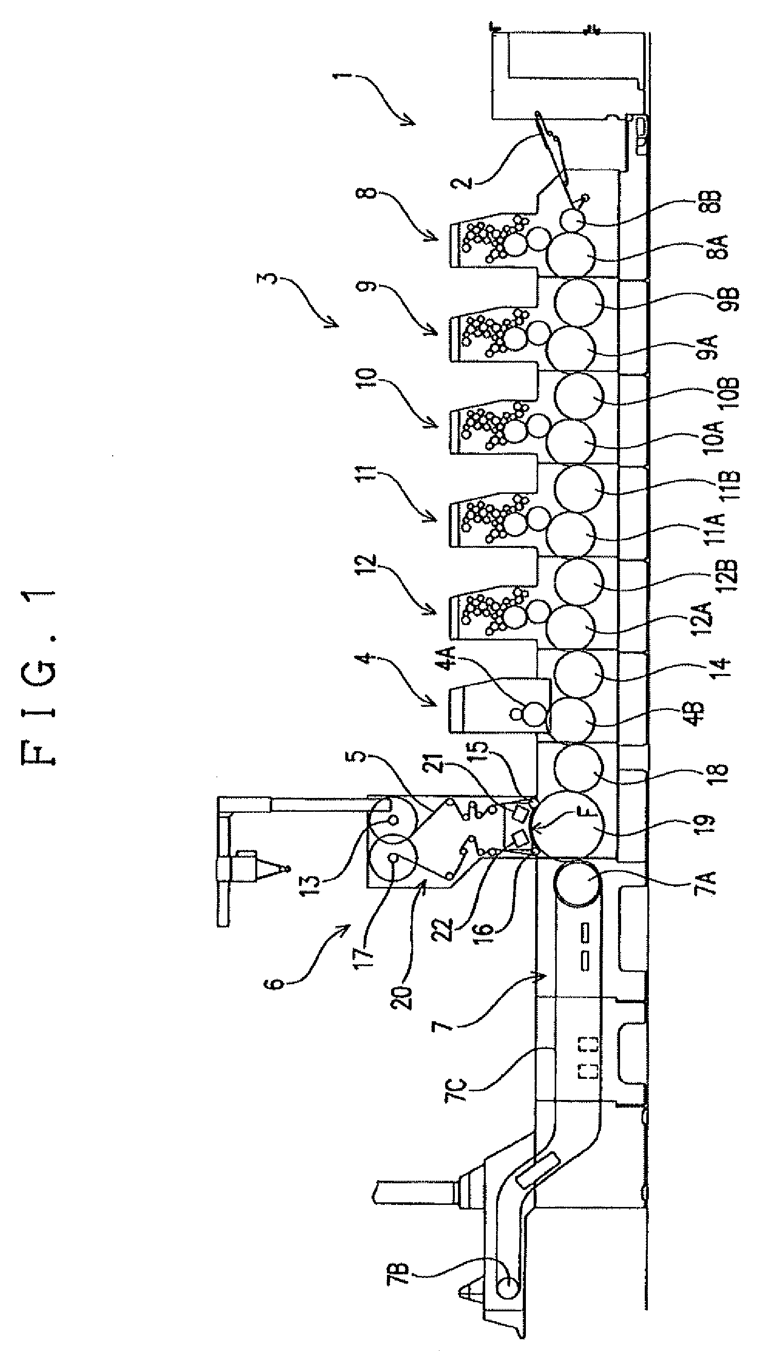 Method of Winding Up Transfer Film and Device for Performing Transfer Printing on Printed Sheets of Paper