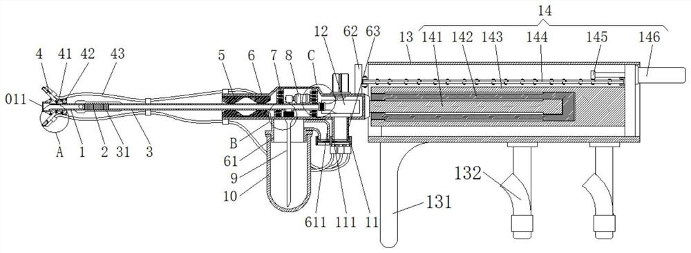 A hand-held artificial pollination device for garden flowers and its application method