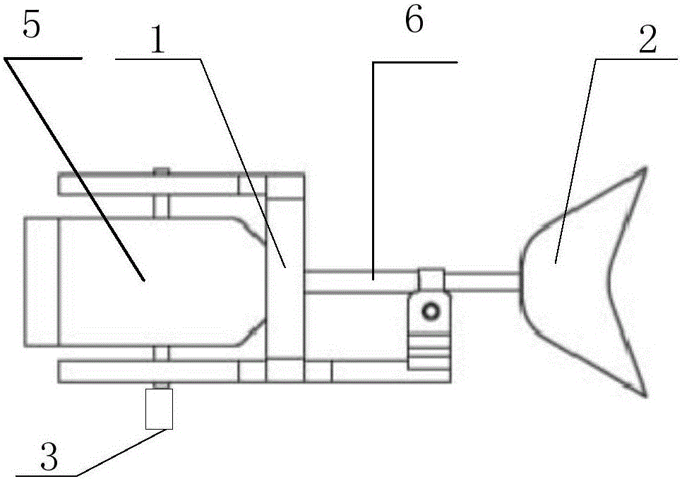 Bionic fishtail structure driven by eccentric wheel