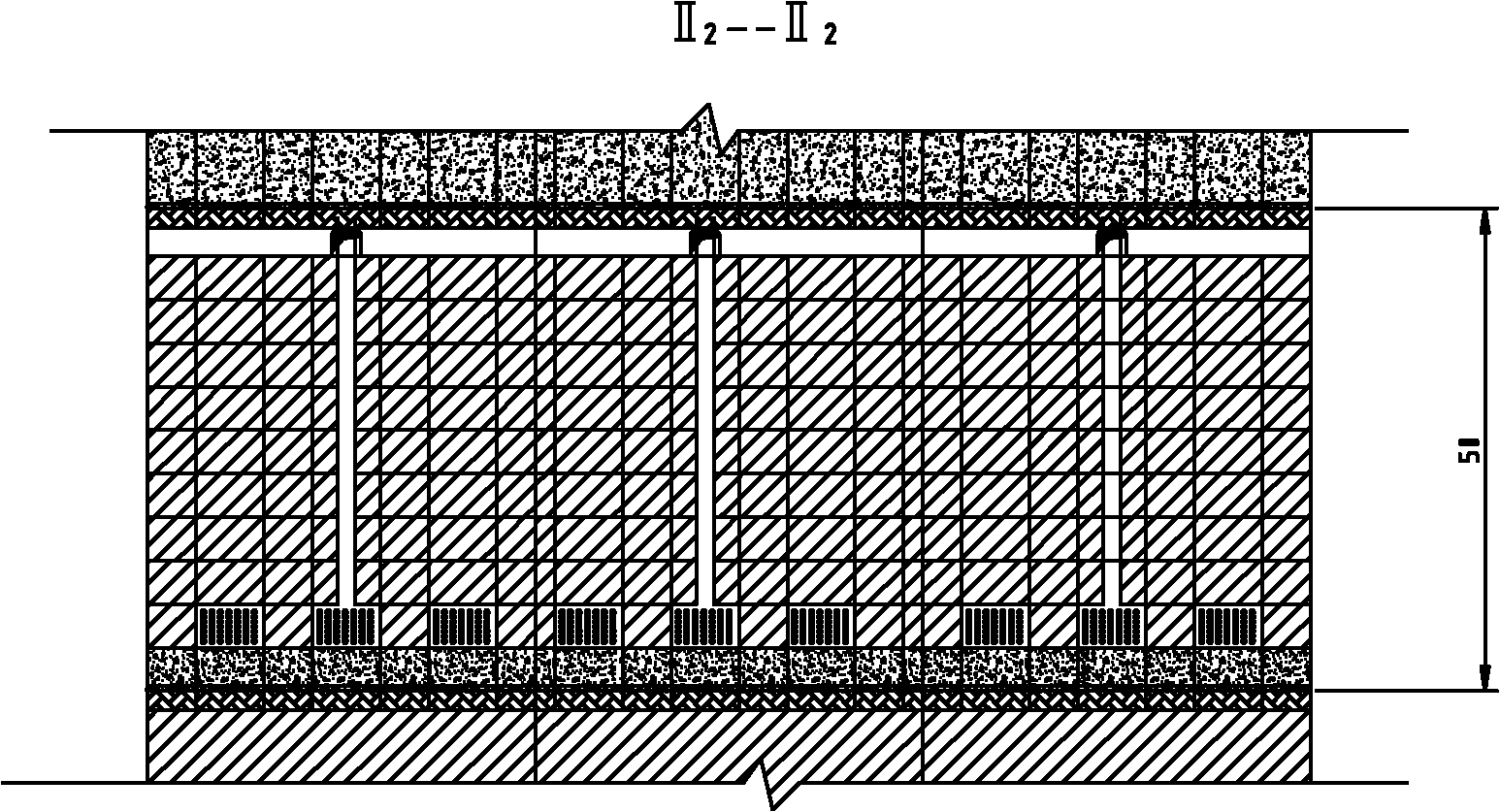 Stepped non-pillar continuous filling mining method for deep well super high large breaking ore body panel