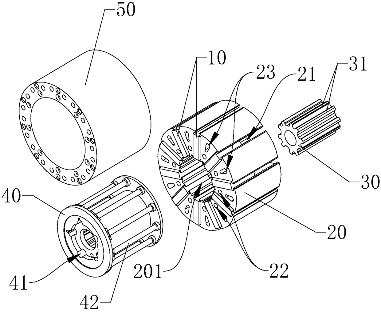 A sub-block vibration-damping rotor