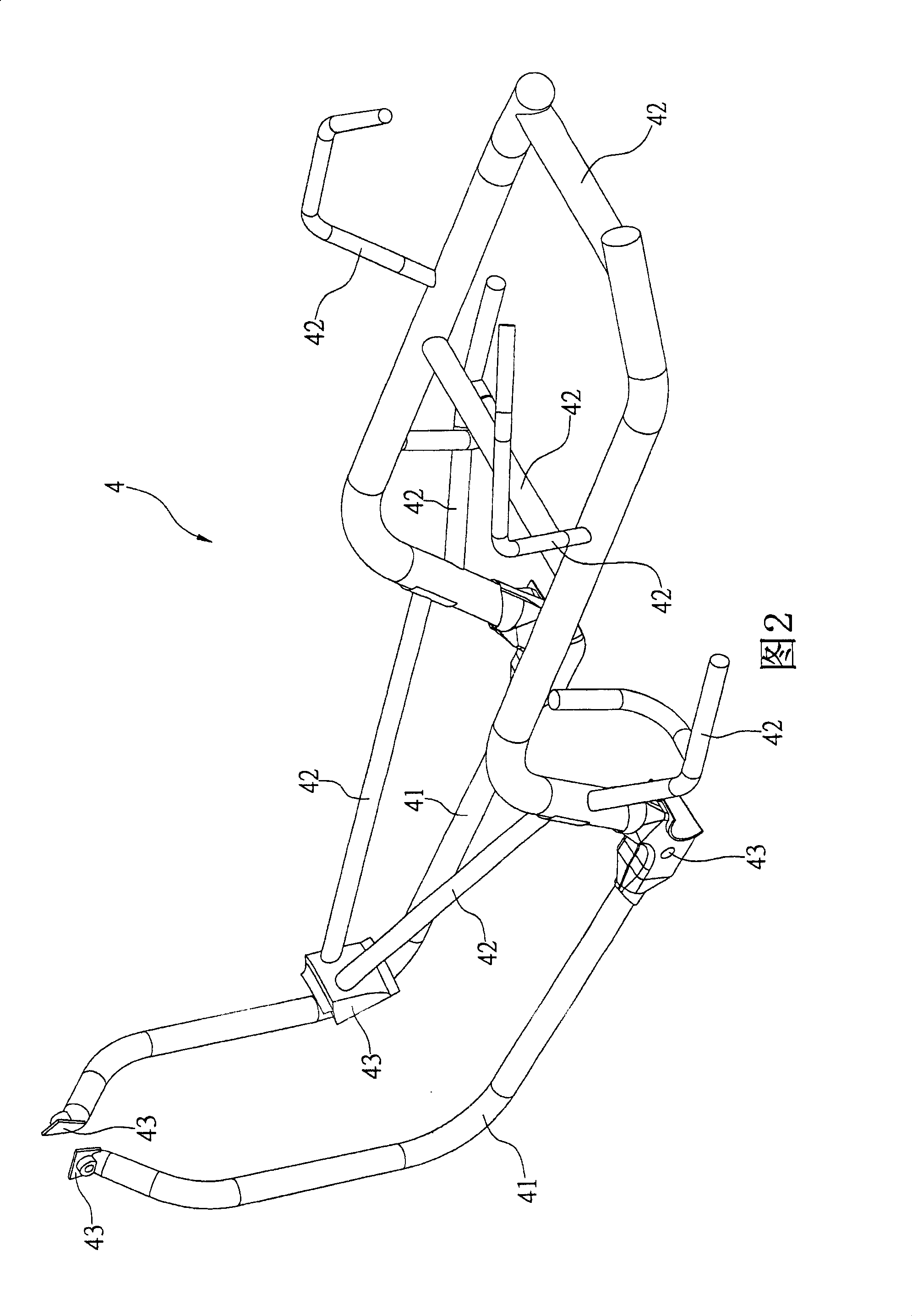 Bicycle frame structure for automatic bicycle