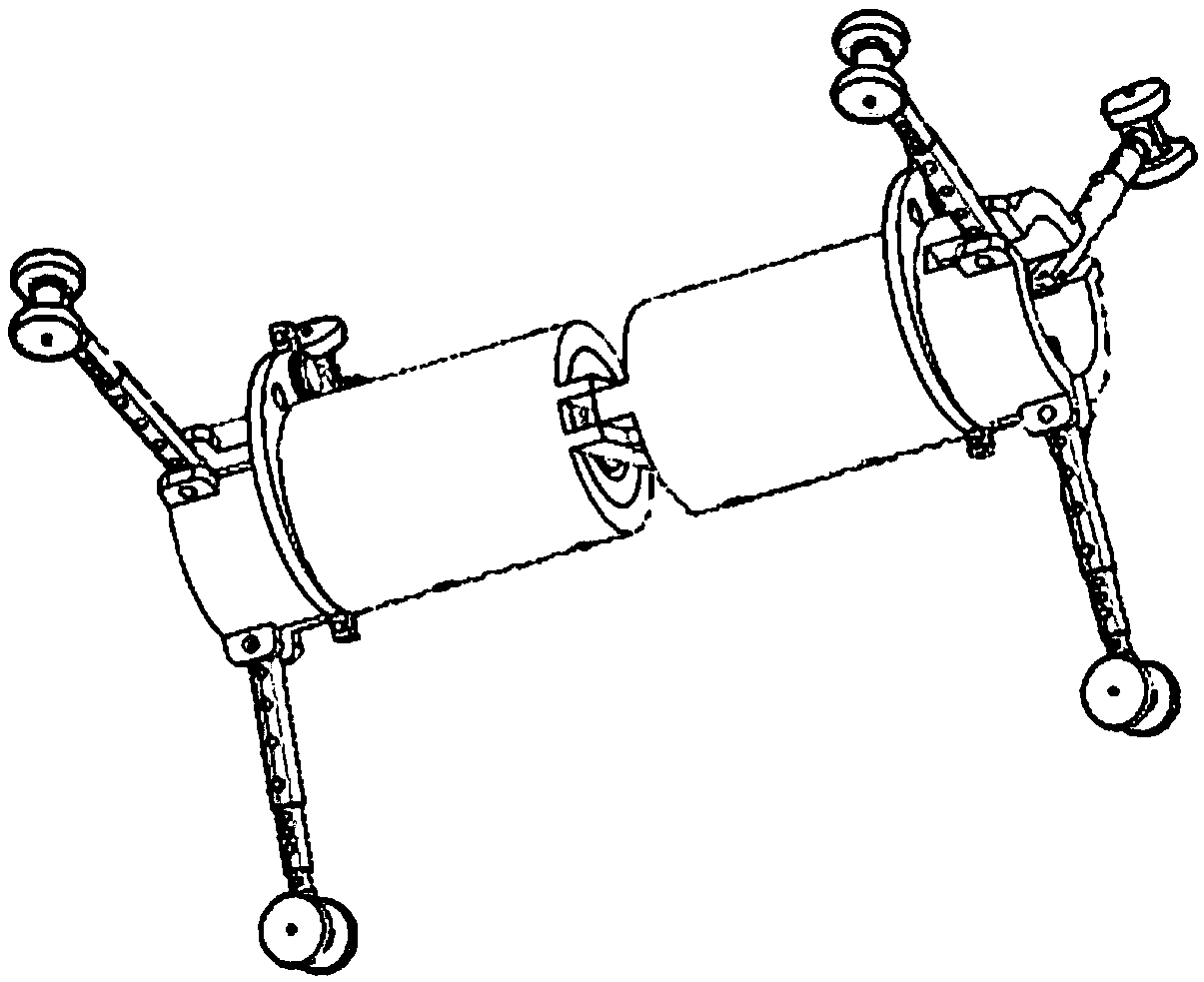 Telescopic type drive non-destructive detecting equipment