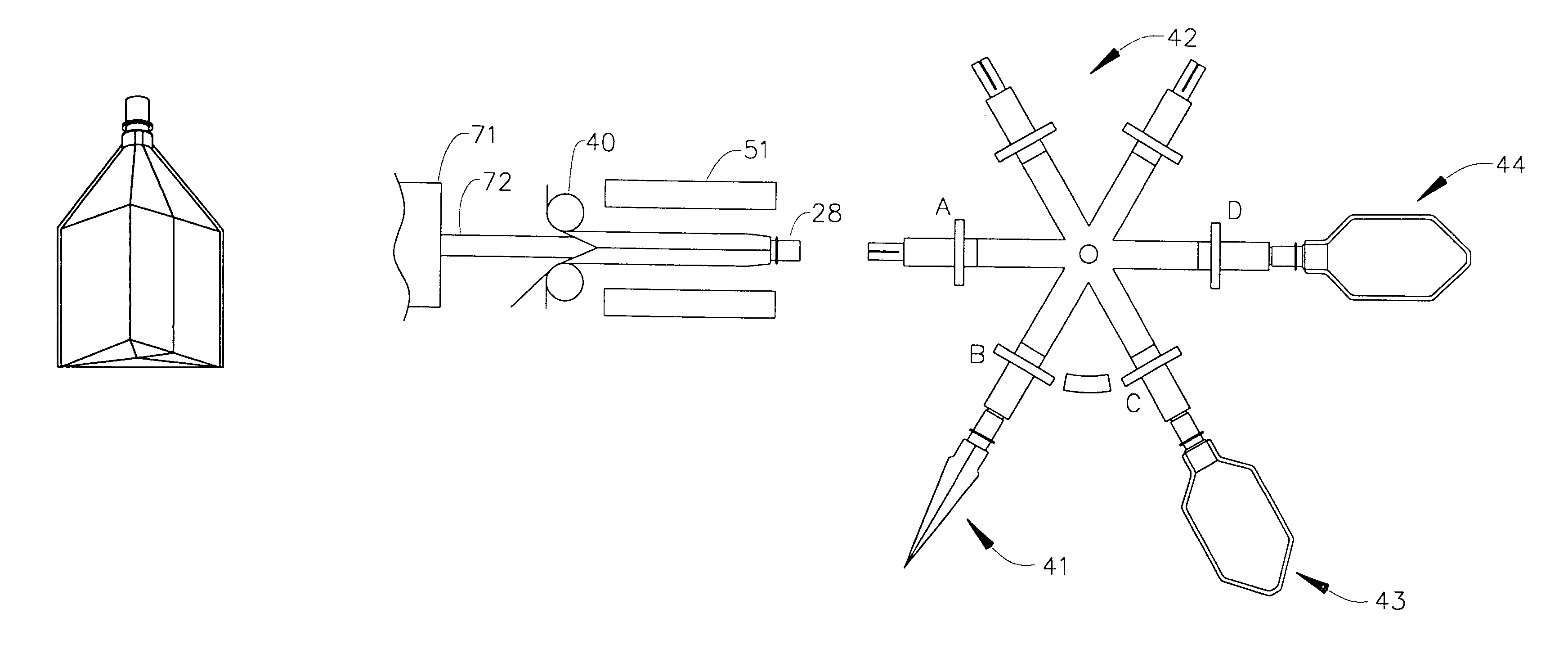 Method of fabrication of gusseted flexible bottle with fitment