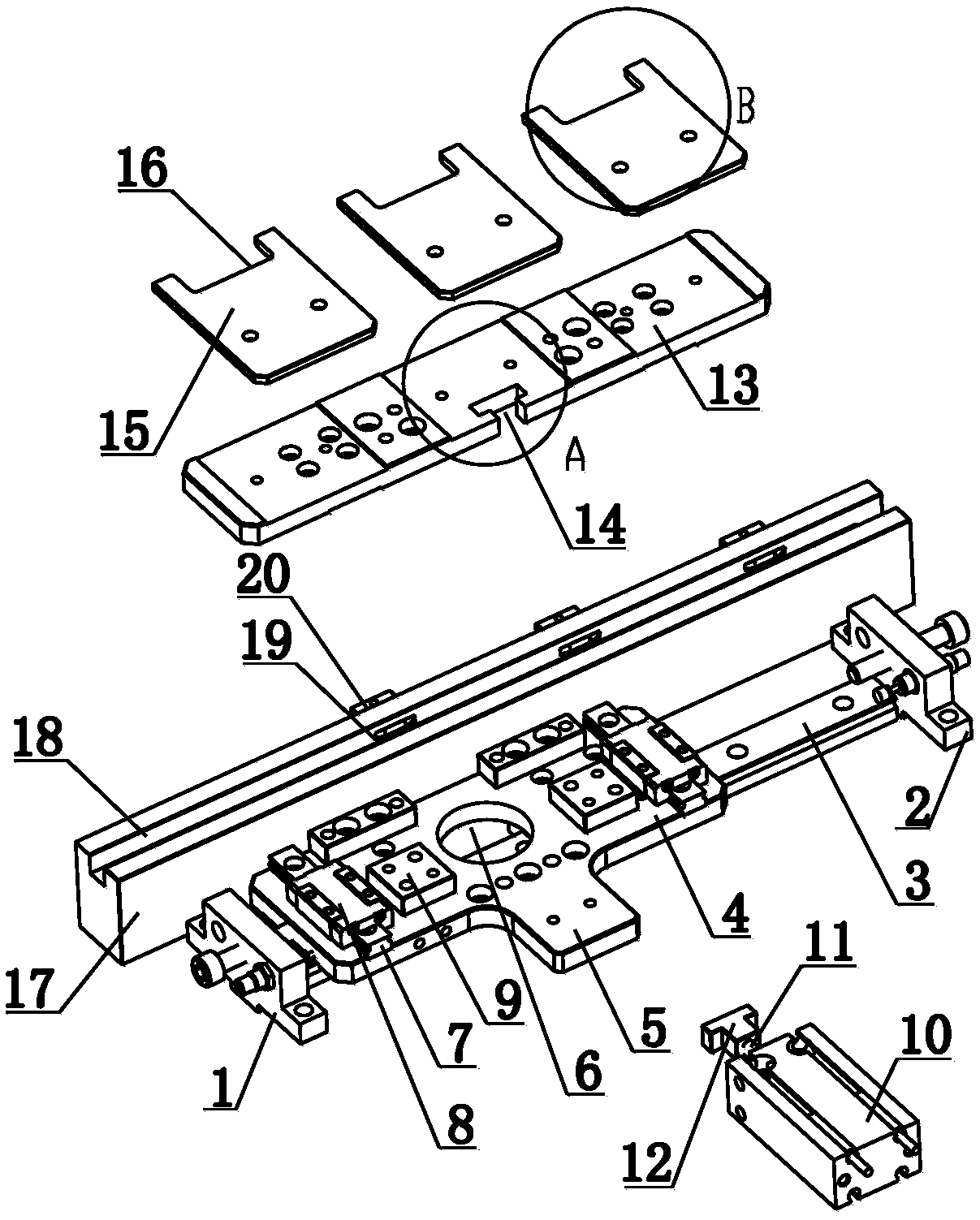 Pushing device of polystyrene foam boards for precoating type film laminating machine