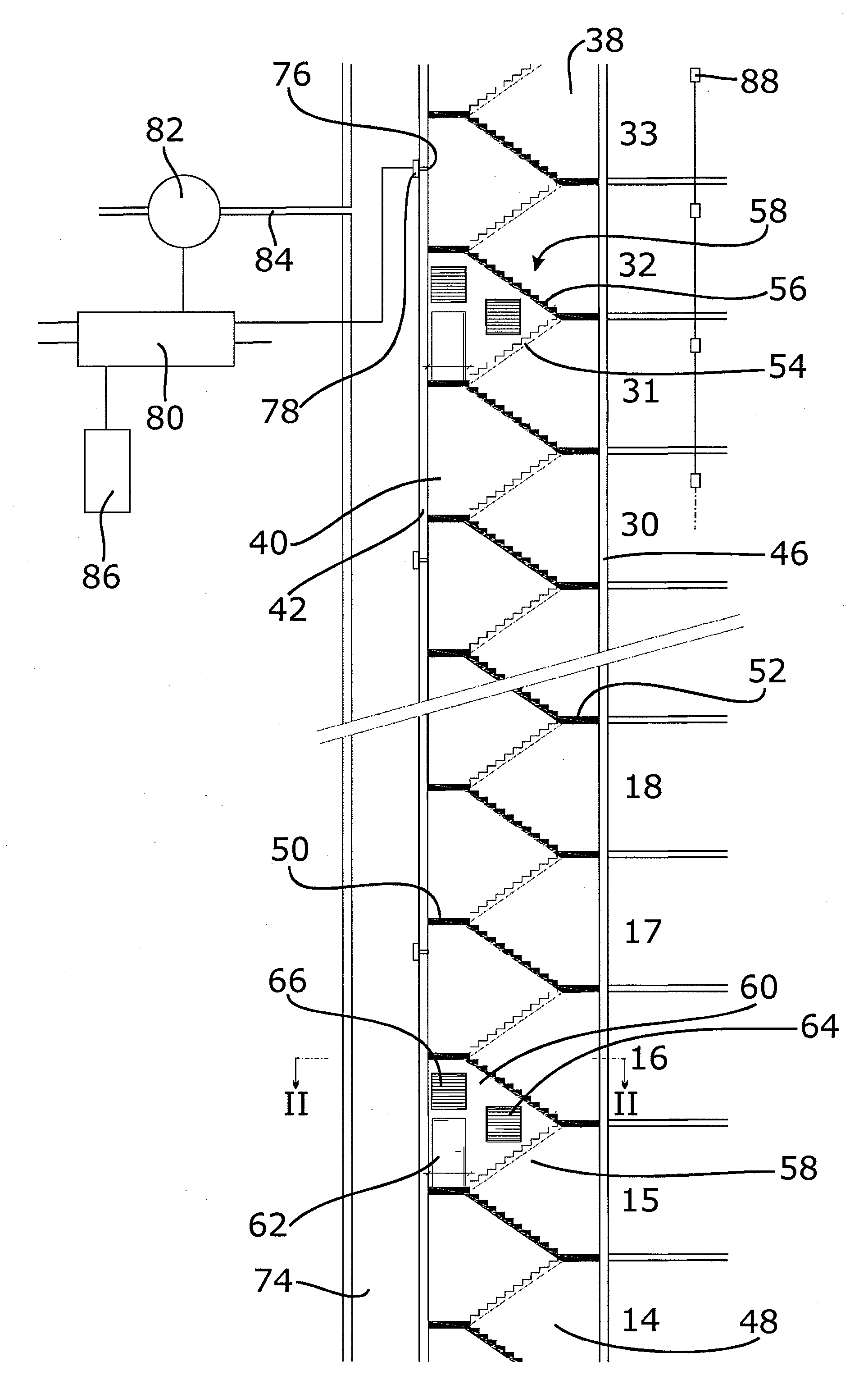 High Rise Building With A Stairwell And A Intake Air Shaft