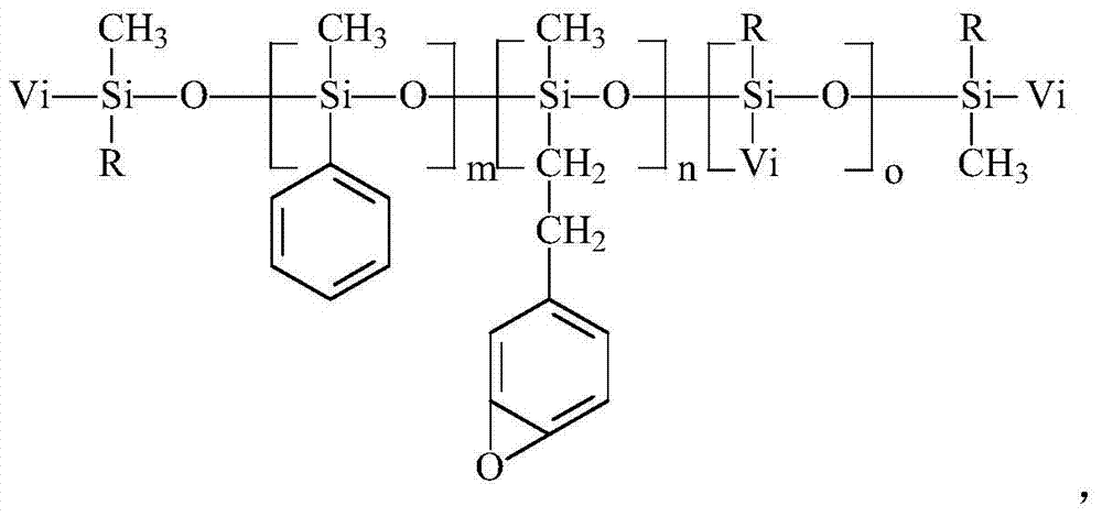 A kind of vinyl phenyl silicone resin containing epoxy group in side chain and preparation method thereof