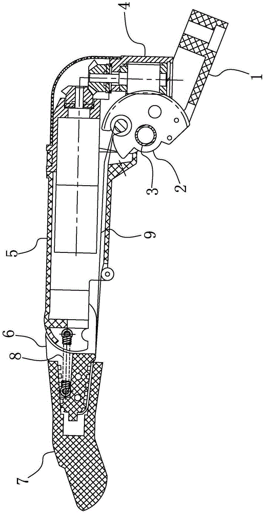 Connecting structure of finger distal phalanx and finger middle phalanx of prosthetic finger