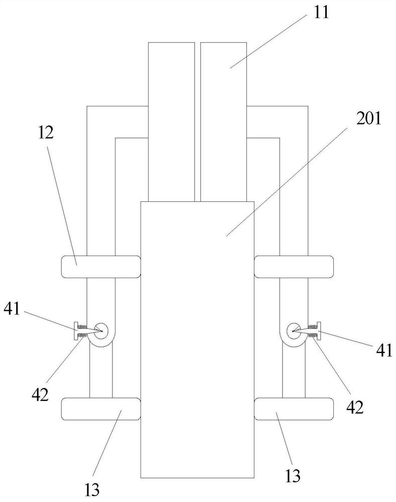 Straddle type monorail system adapting to different gradients by adjusting wheeltrack acting force