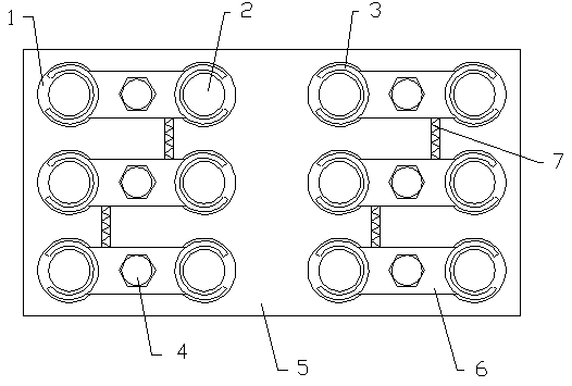 A cylindrical capacitor fastening plate