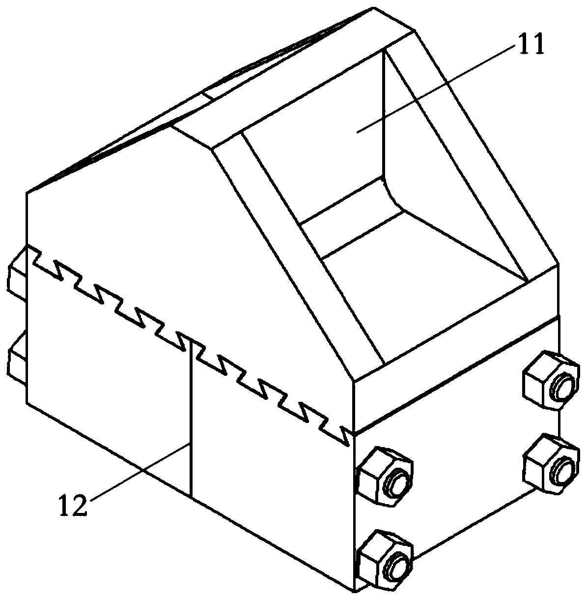 Concrete uniaxial tensile test fixture and test method