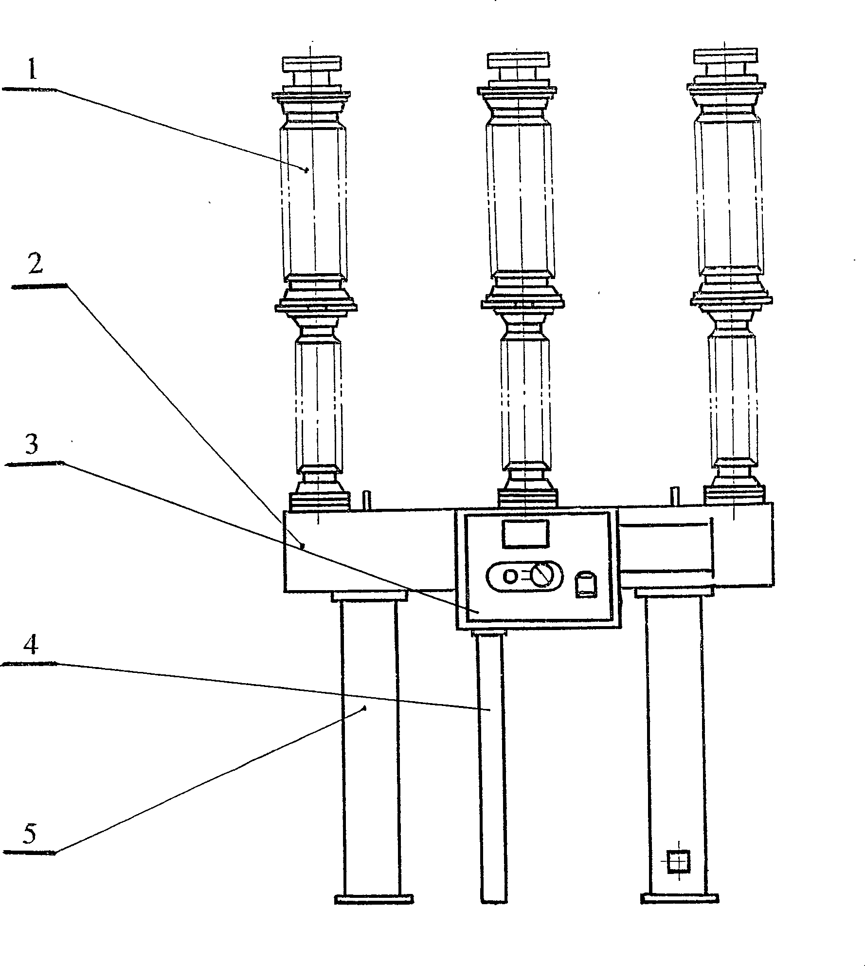 High-pressure vacuum circuit breaker