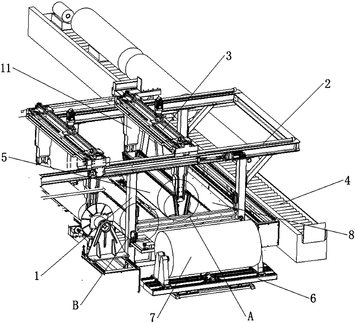 Automatic film-cover and heat-seal device for cylindrical coil