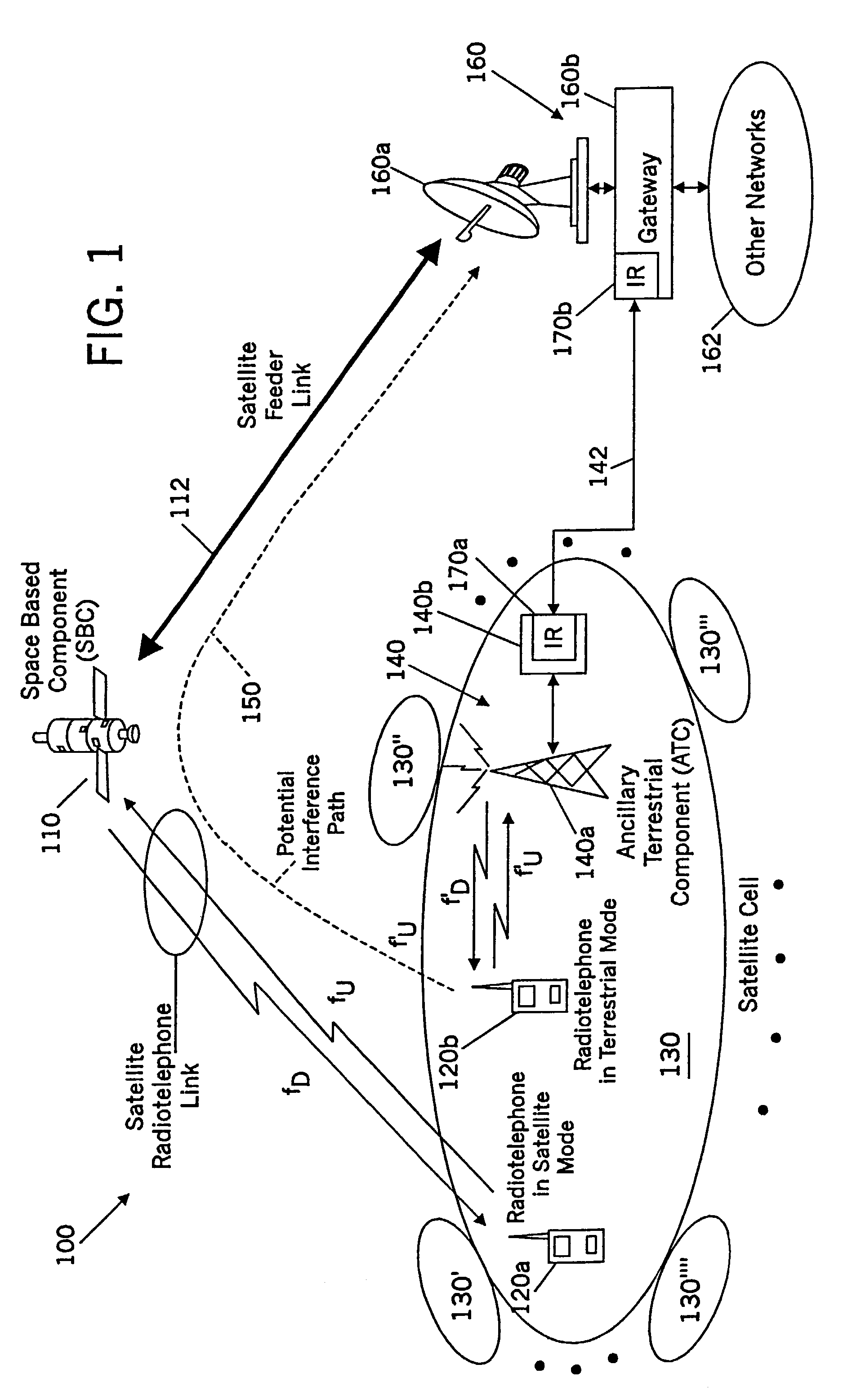 Methods and systems for modifying satellite antenna cell patterns in response to terrestrial reuse of satellite frequencies