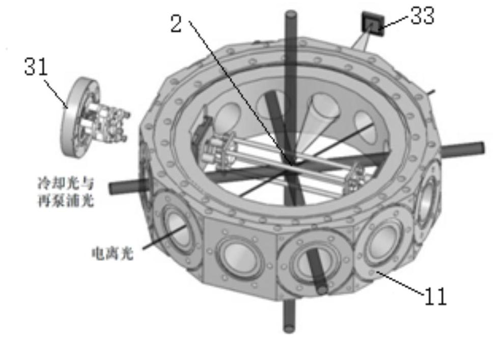 Device and method for preparing large number of cold molecular ions