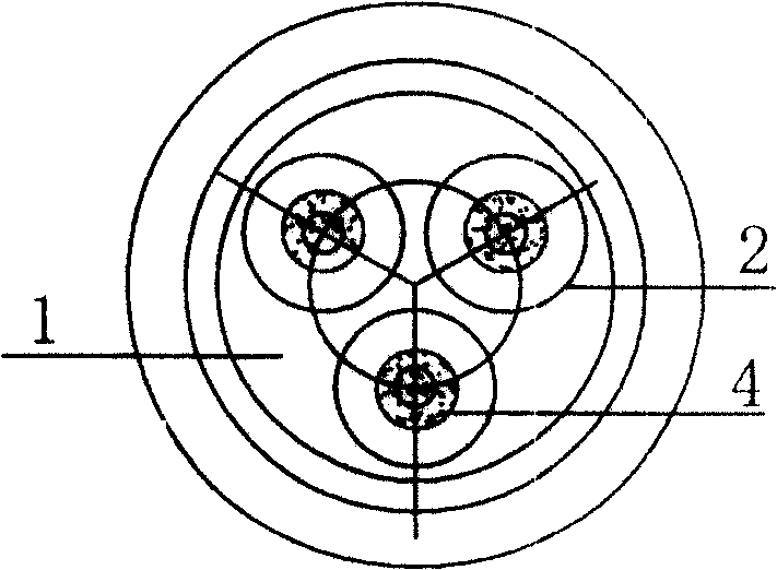 Three-phase power cable connector