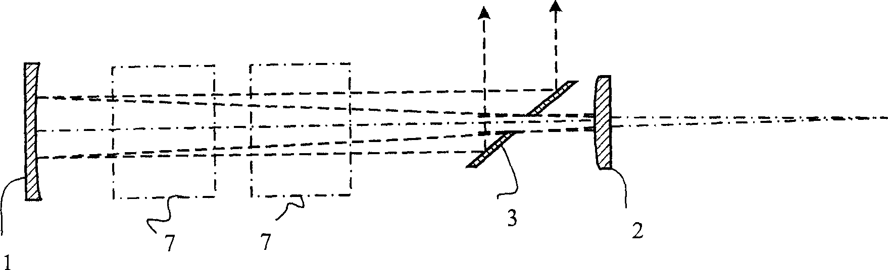 Automatic calibrating device for positive branch confocal unstable resonator mirror