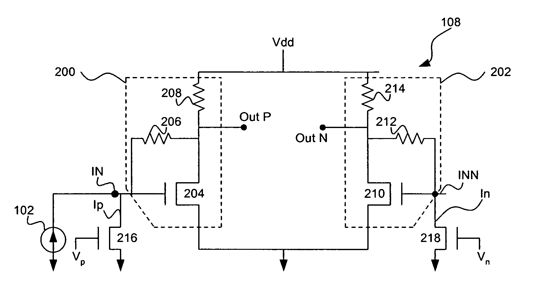 Method for lowering noise and providing offset correction in a transimpedance amplifier