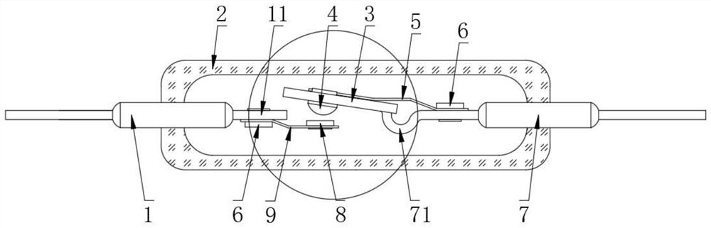 Heavy-load reed switch structure