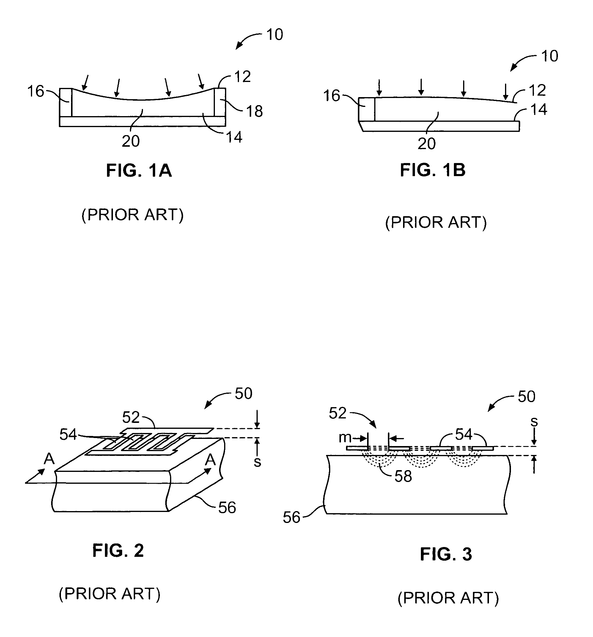 Dielectrostrictive sensor for measuring deformation