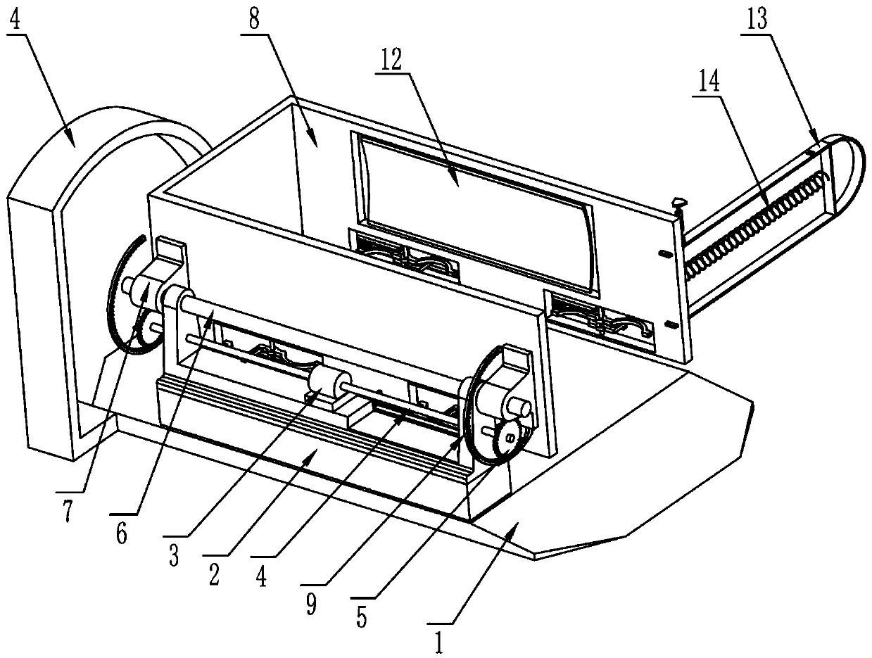 Cow hoof trimming assisted turnover device for animal husbandry breeding