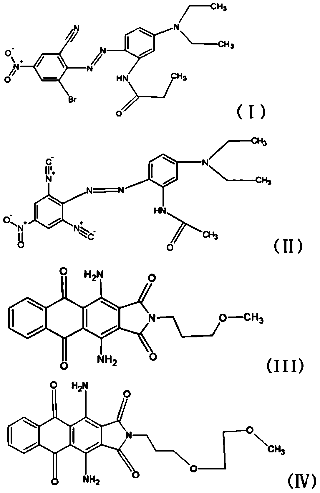 Disperse blue dye composition, disperse dye, and preparation method and application of disperse dye