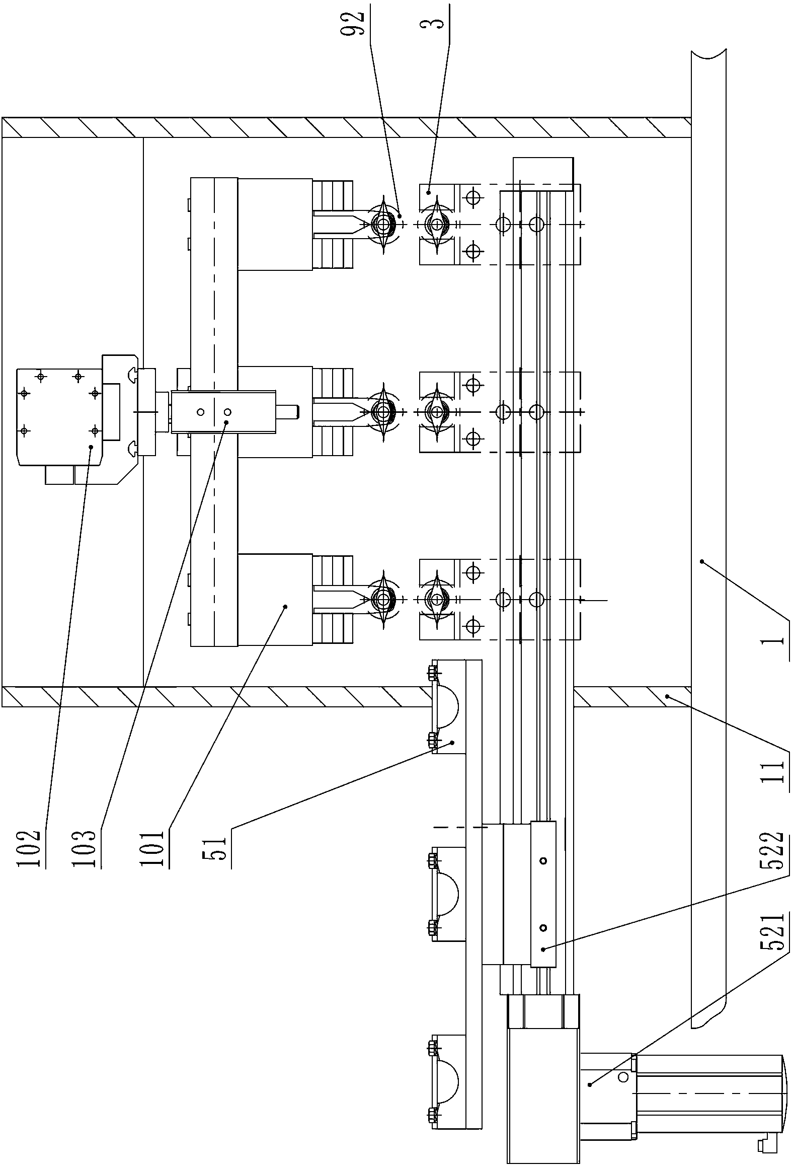 Connector installing device for large soft infusion bag production line