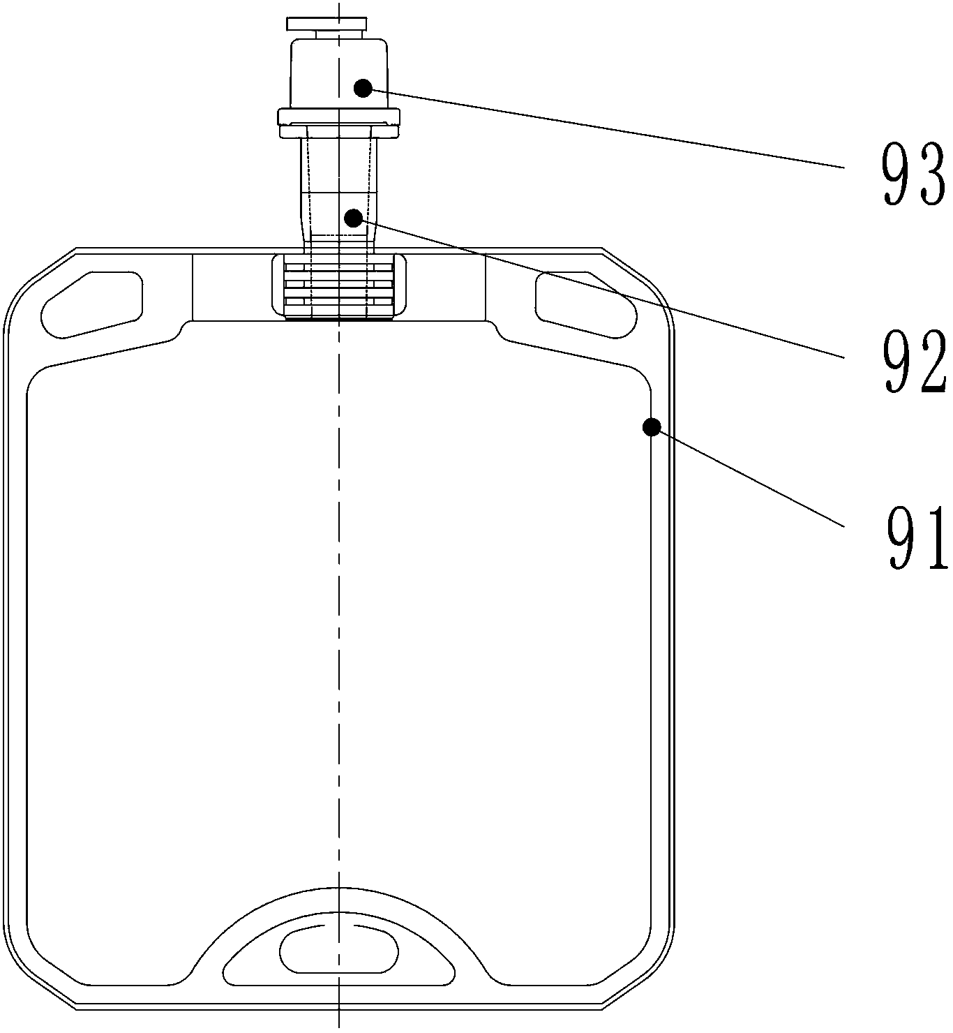 Connector installing device for large soft infusion bag production line