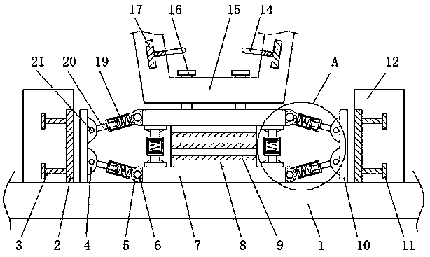 Shock insulation and absorption device of high-rise building