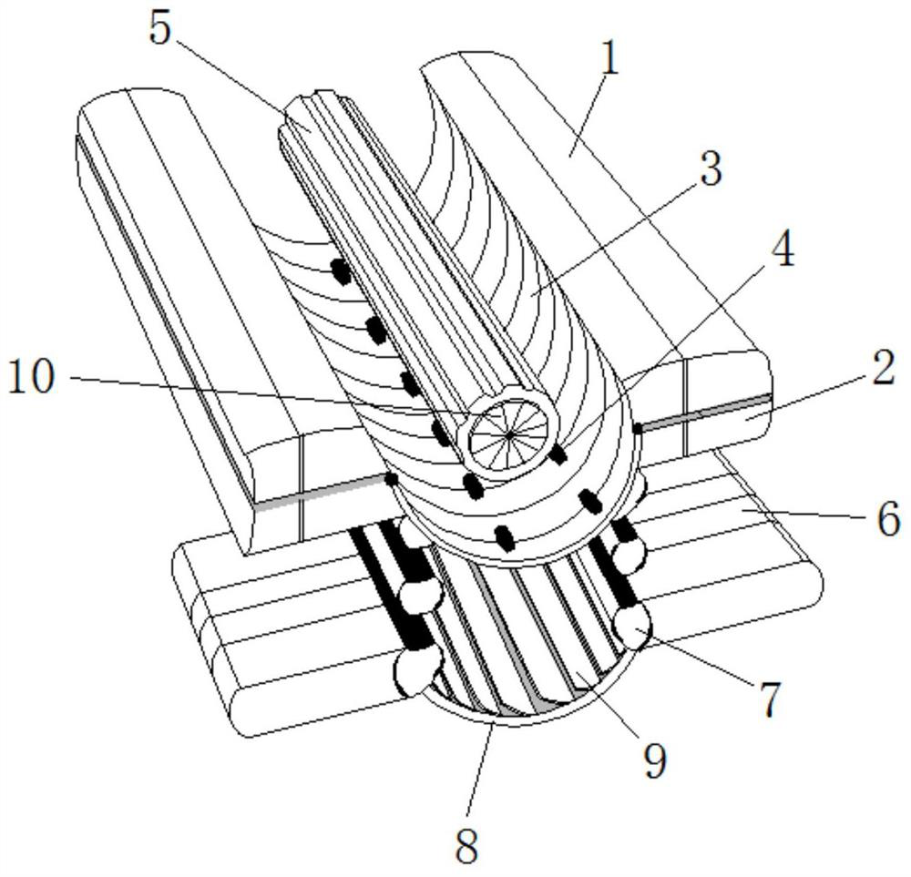 Building steel bar rust removal device capable of reducing surface abrasion