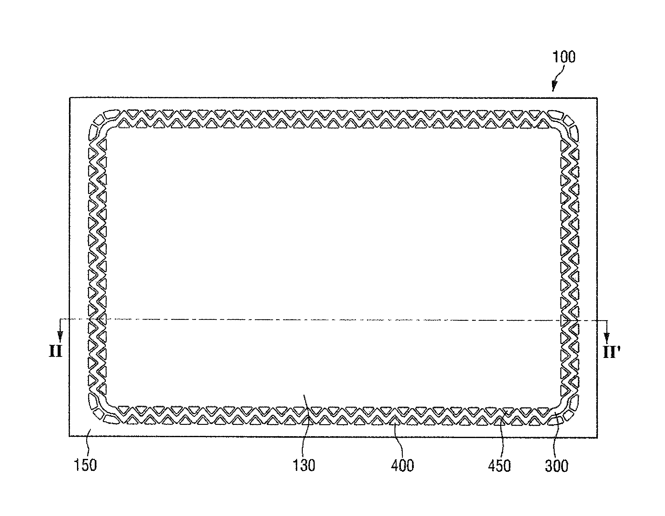 Display panel with secured mechanical reliability