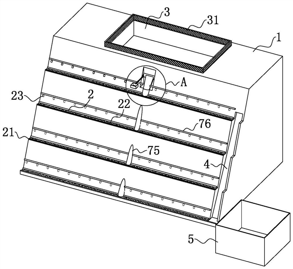 A rocky slope greening and its rainwater storage and irrigation system