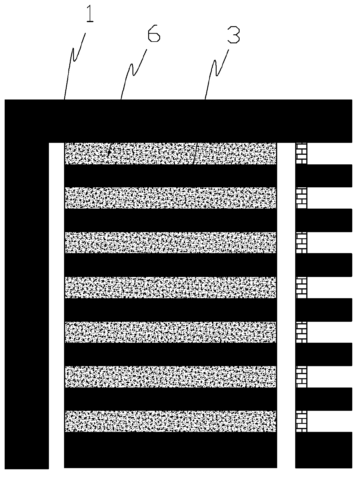 Stripe gob filling repeated-mining method