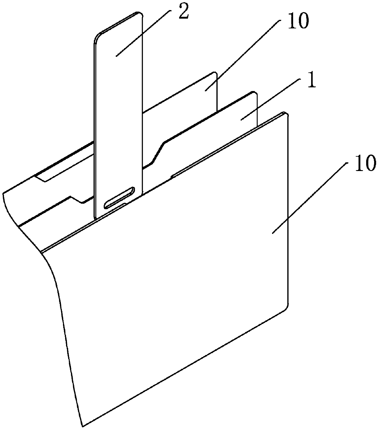 Battery signal acquisition wire harness with bending structure and bending process thereof