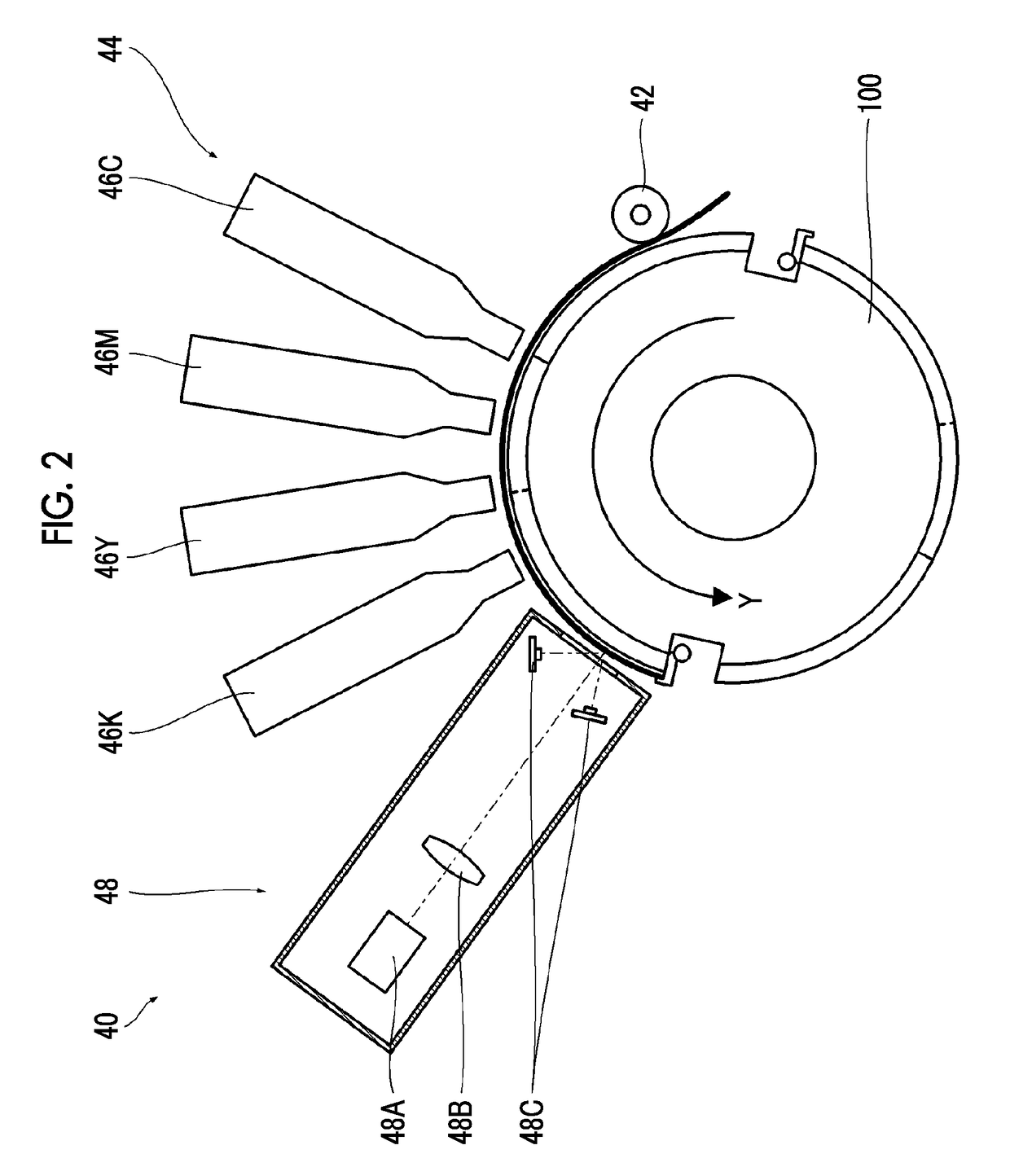 Ink jet recording device and density unevenness correction method therefor