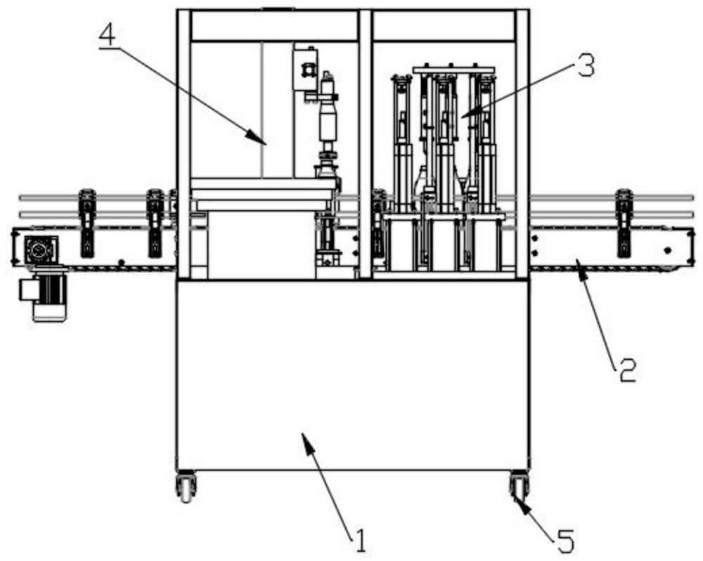 Filling and capping machine