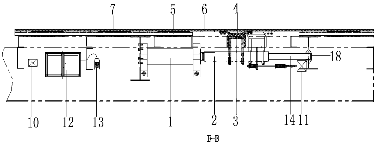 Split type horizontal moving dump carriage and dump truck with same