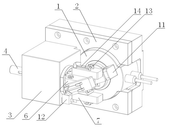 Special-shaped brush hole hair-planting machine capable of rotating for planting hair