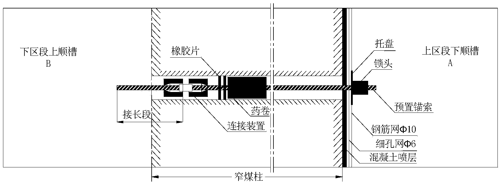 Gob-side entrydriving coal pillar anchor cable through reinforcing method