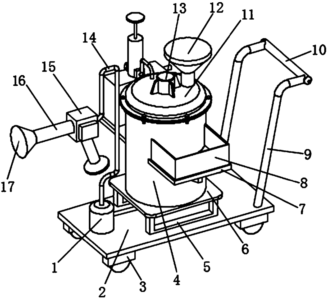 Building outer wall coating spraying device