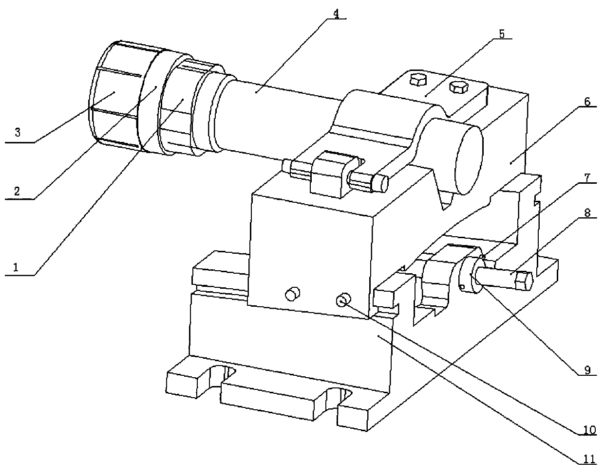 Mechanical fastening device capable of adjusting center height