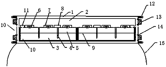 A movable floating breakwater with an oscillating water column wave energy conversion device