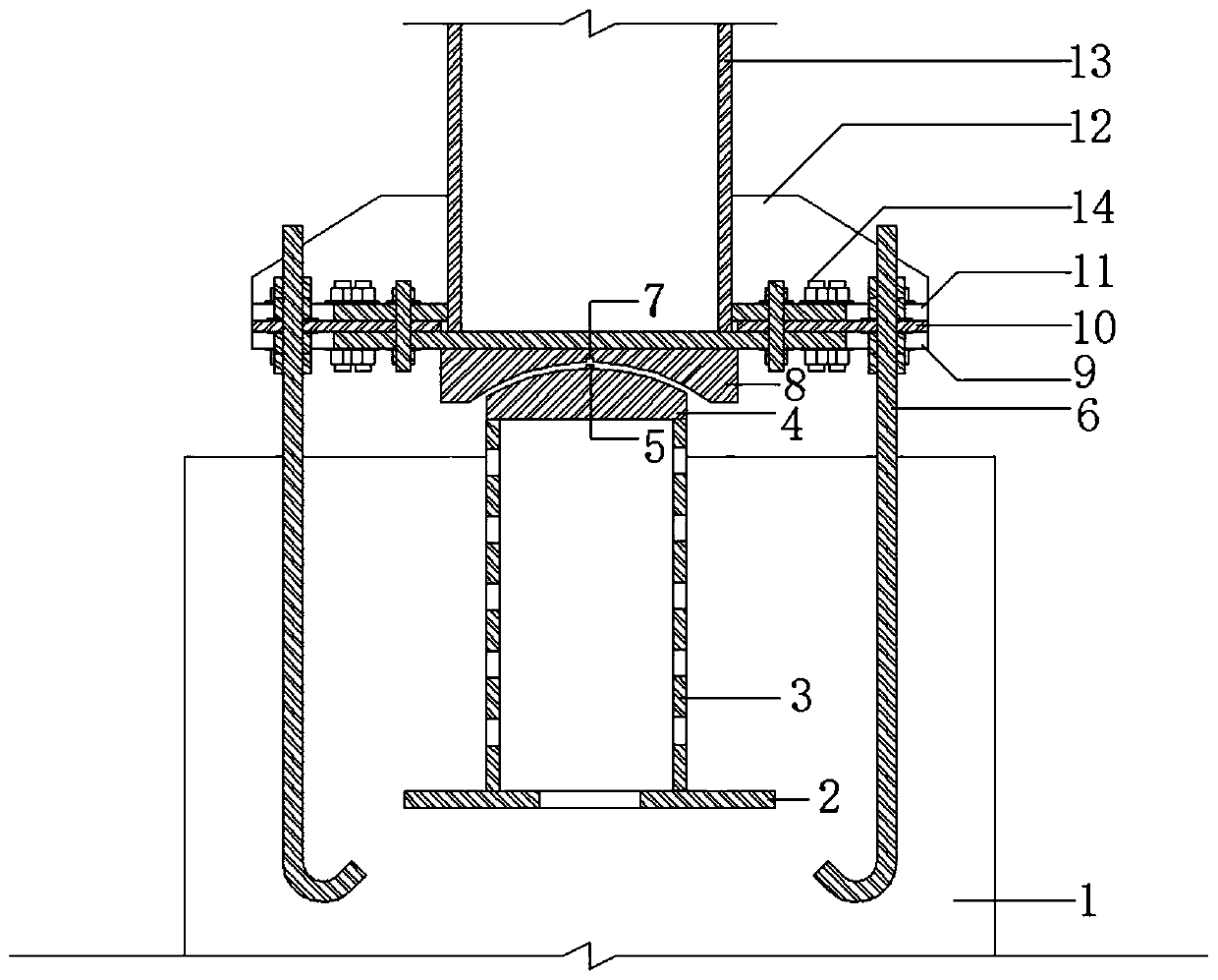 Replaceable cover plate type energy-dissipation column base construction