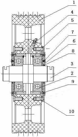 Composite structure pulley